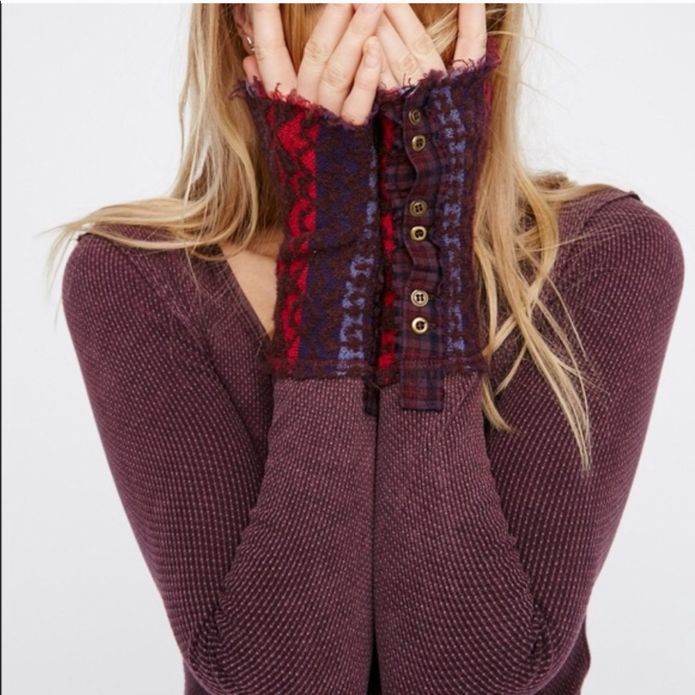 free people waffle knit thermal